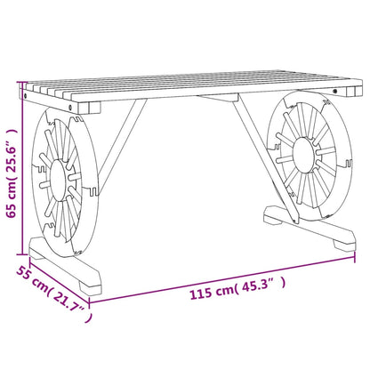 vidaXL Gartentisch 115x55x65 cm Massivholz Tanne