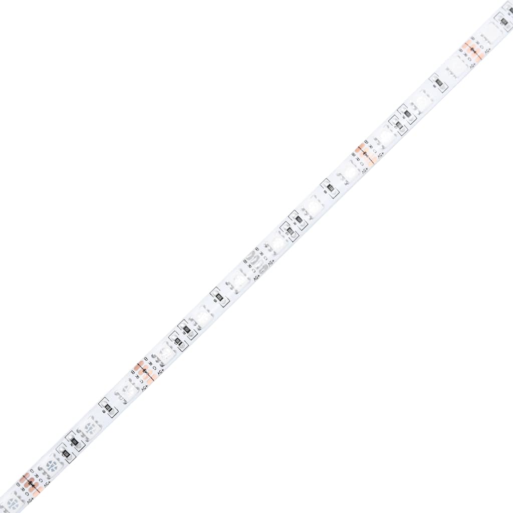 vidaXL Bettgestell mit Kopfteil LED-Beleuchtung Betongrau 140x190 cm