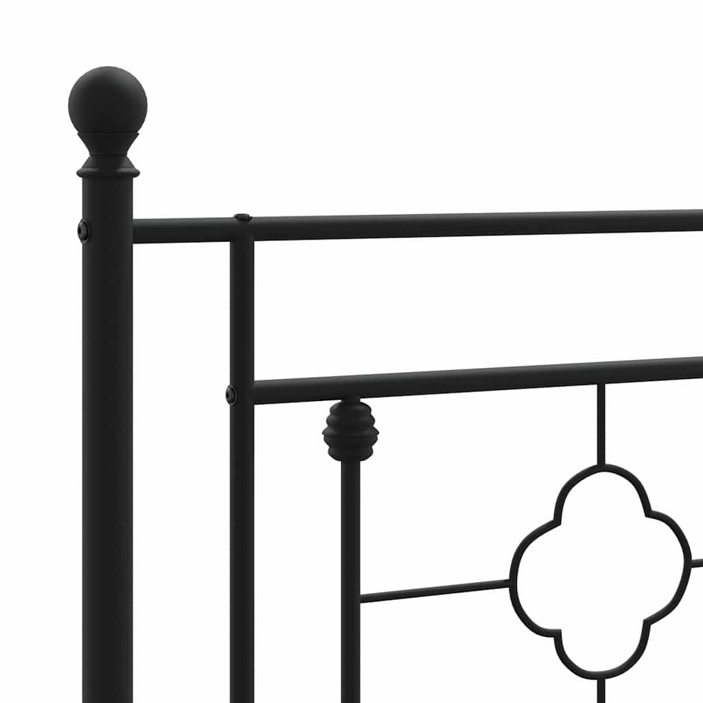 vidaXL Ersatz-Kopfteil Metall Schwarz 100 cm