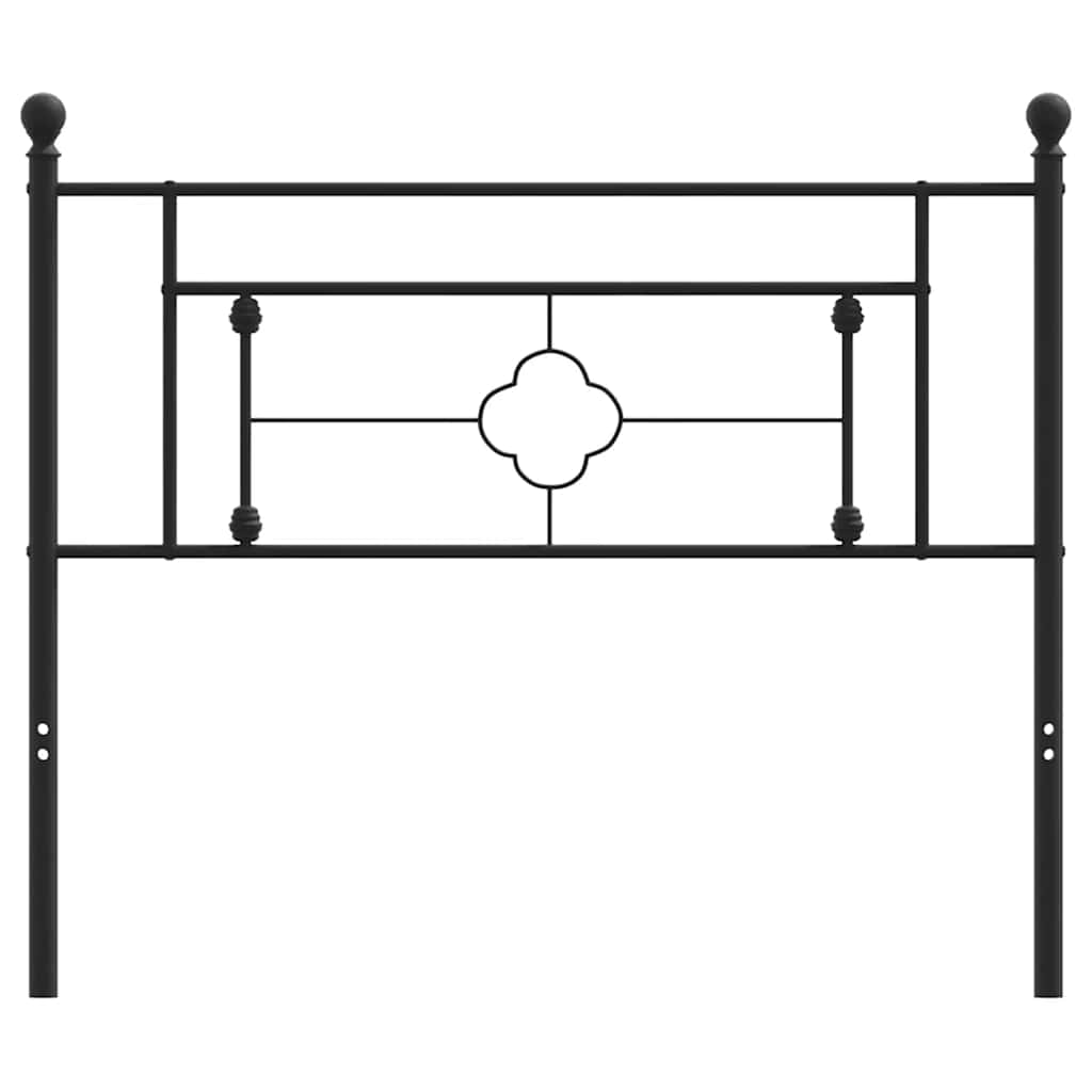 vidaXL Ersatz-Kopfteil Metall Schwarz 107 cm