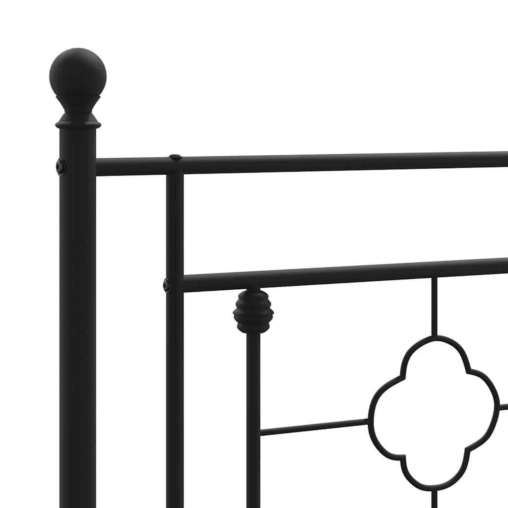 vidaXL Ersatz-Kopfteil Metall Schwarz 120 cm