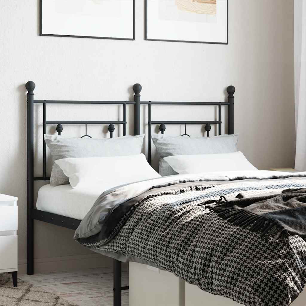 vidaXL Ersatz-Kopfteil Metall Schwarz 120 cm