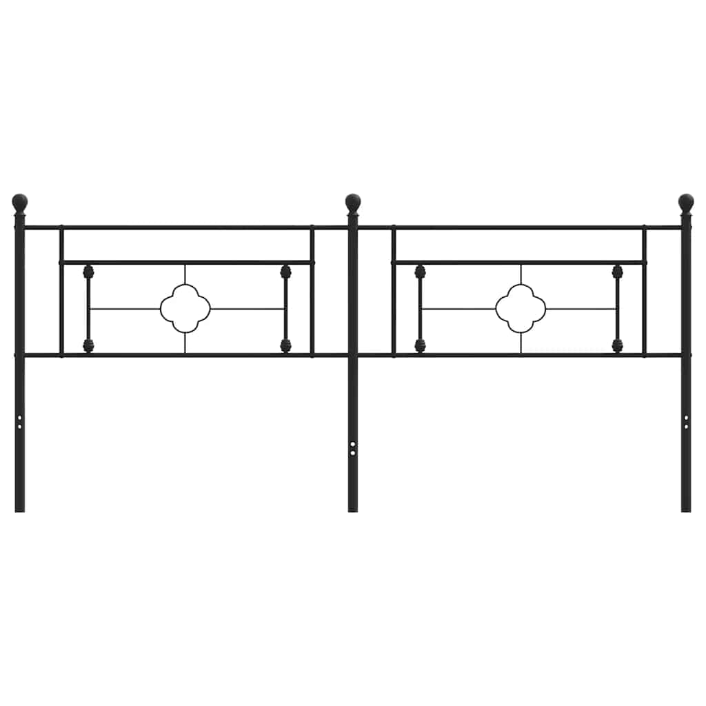 vidaXL Ersatz-Kopfteil Metall Schwarz 193 cm