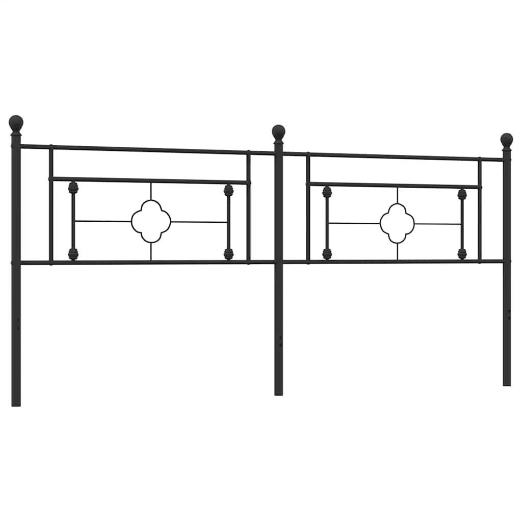 vidaXL Ersatz-Kopfteil Metall Schwarz 193 cm
