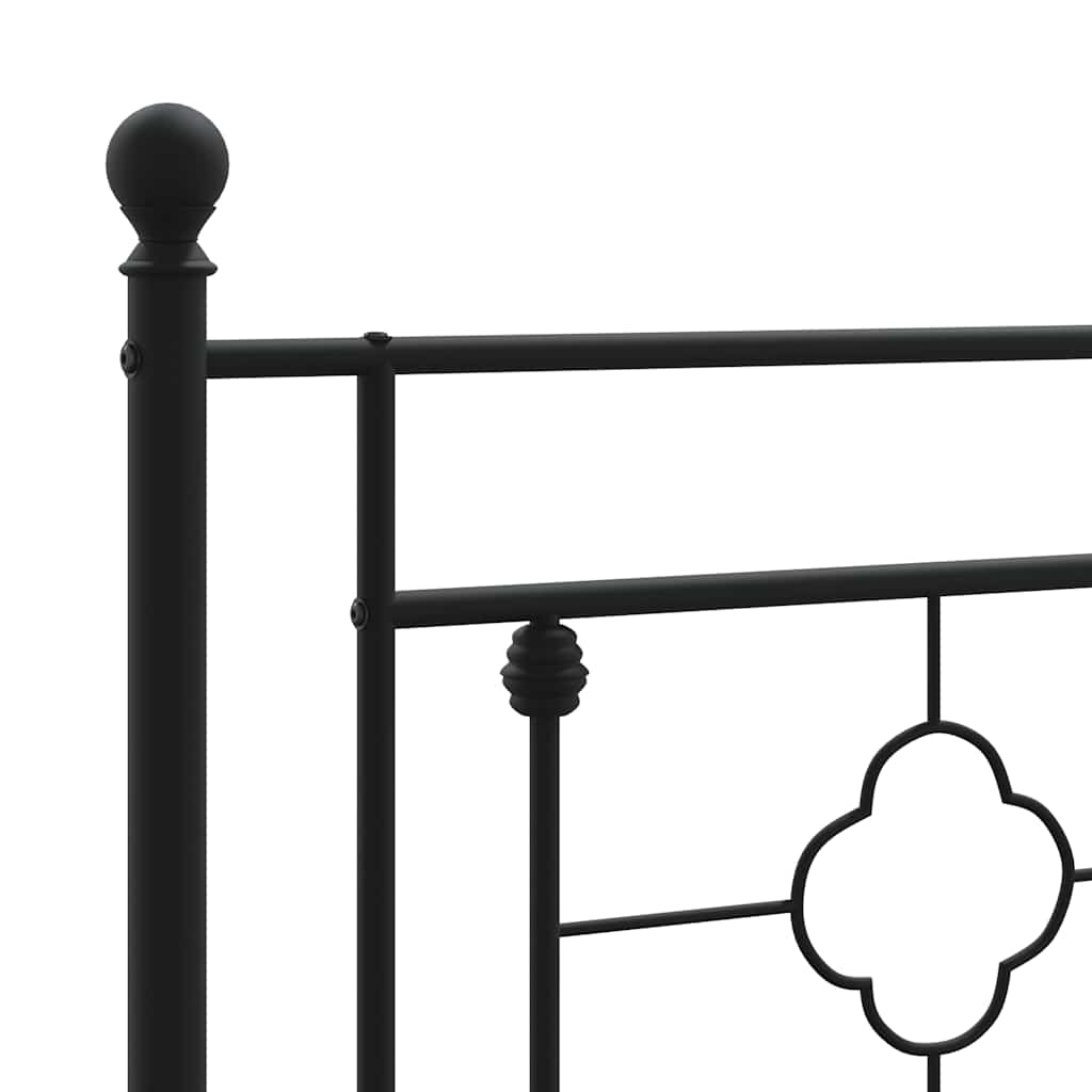 vidaXL Ersatz-Kopfteil Metall Schwarz 193 cm