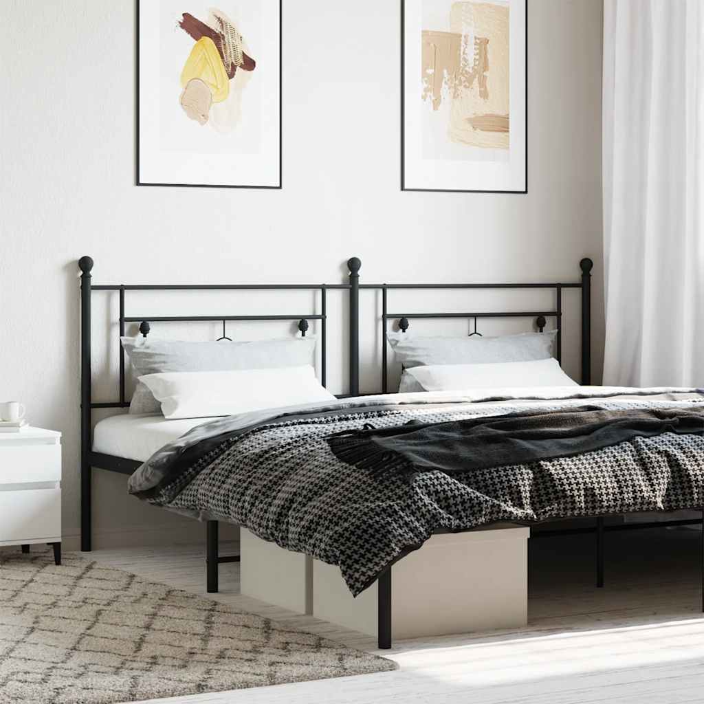 vidaXL Ersatz-Kopfteil Metall Schwarz 193 cm