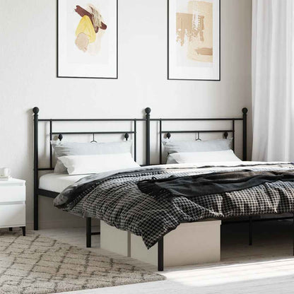 vidaXL Ersatz-Kopfteil Metall Schwarz 193 cm
