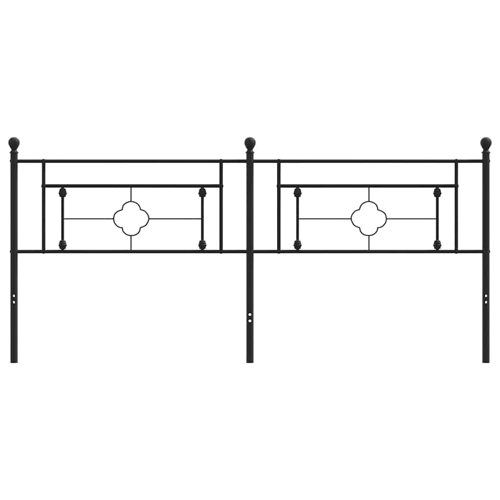vidaXL Ersatz-Kopfteil Metall Schwarz 200 cm