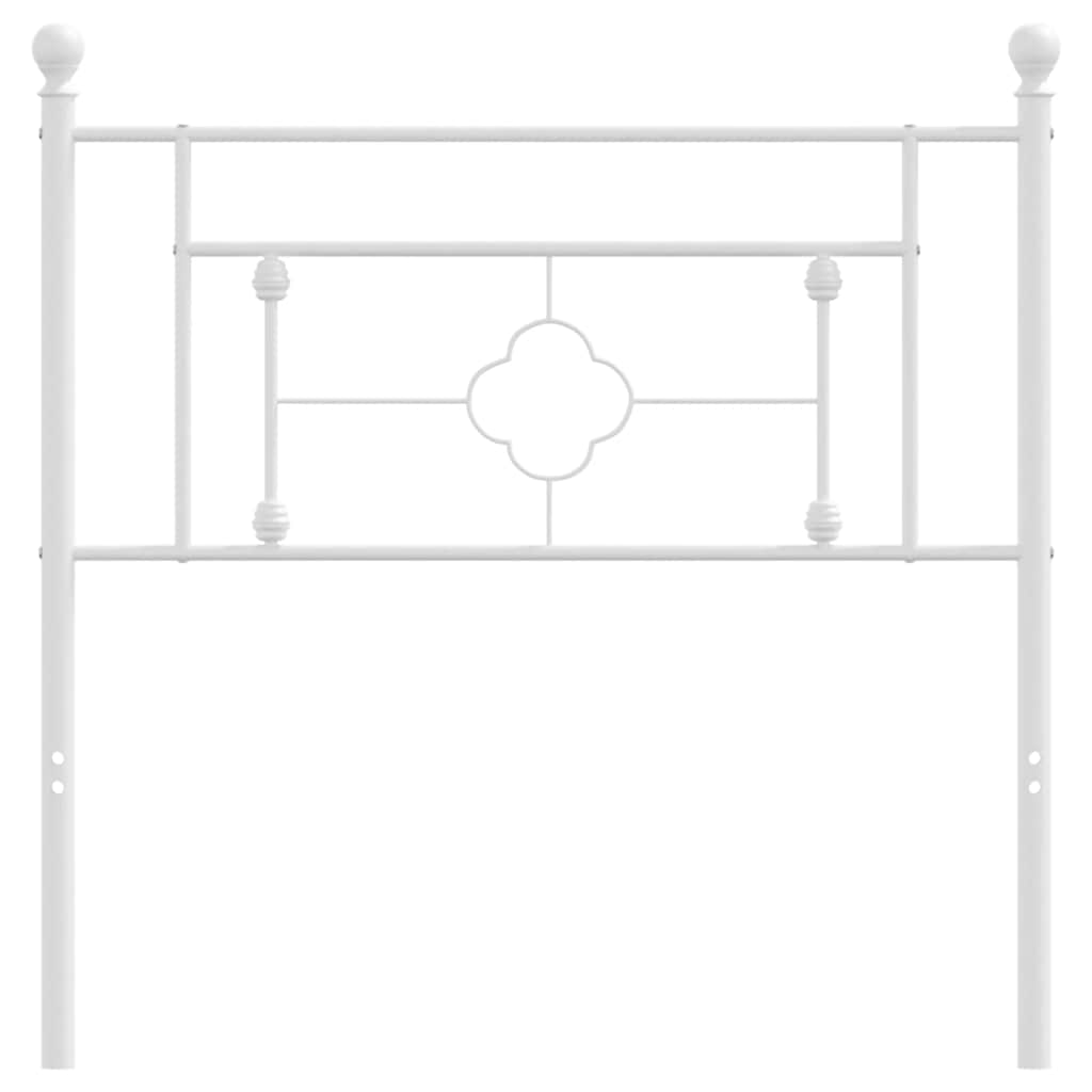 vidaXL Ersatz-Kopfteil Metall Weiß 90 cm