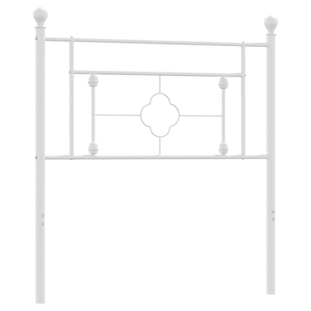 vidaXL Ersatz-Kopfteil Metall Weiß 90 cm