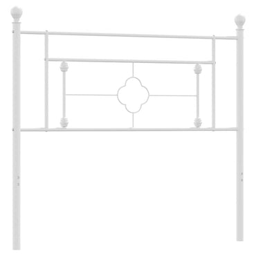 vidaXL Ersatz-Kopfteil Metall Weiß 107 cm