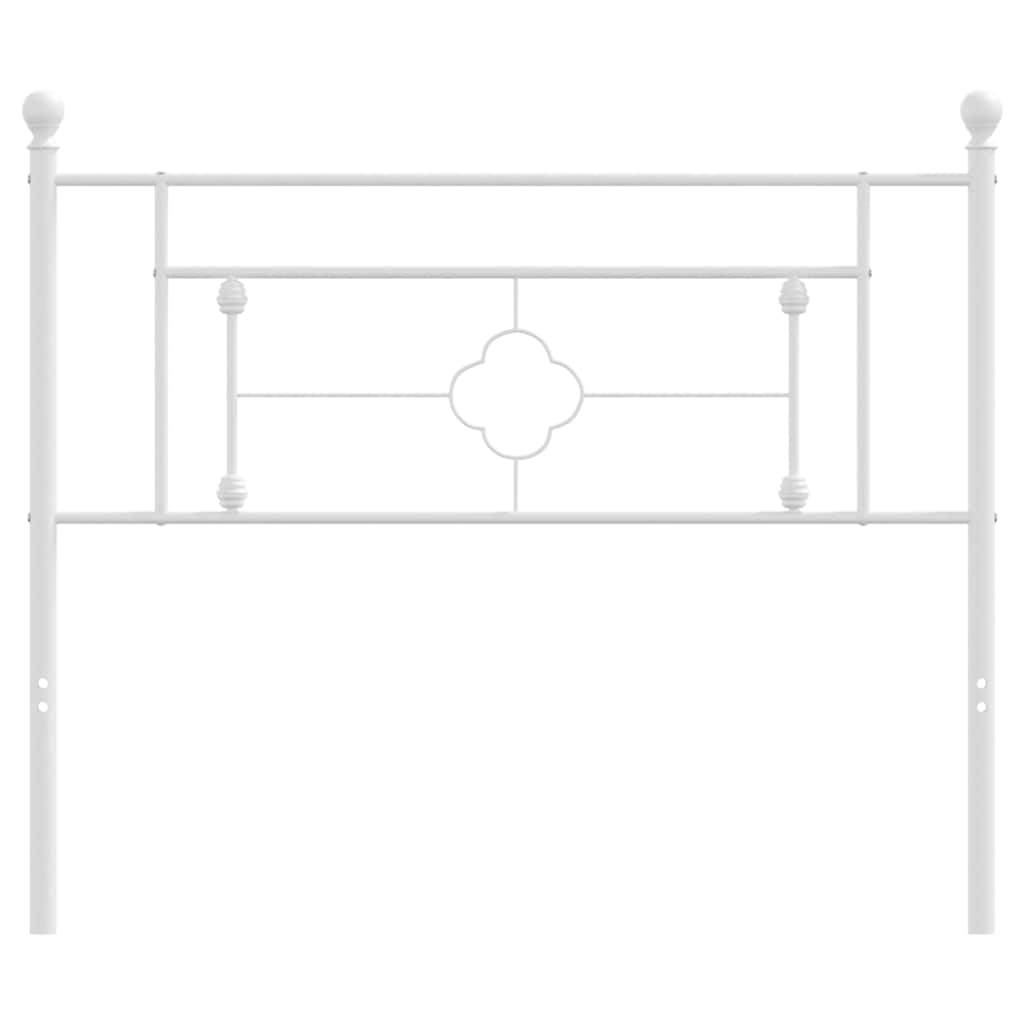 Ersatz-Kopfteil Metall Weiß 107 cm