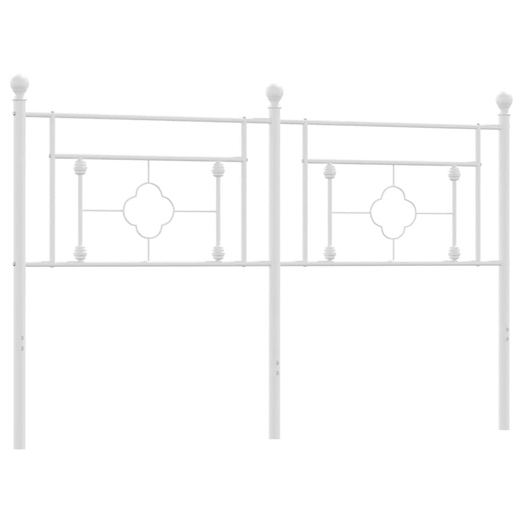 vidaXL Ersatz-Kopfteil Metall Weiß 160 cm