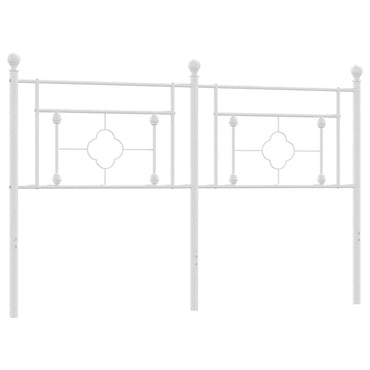 vidaXL Ersatz-Kopfteil Metall Weiß 160 cm