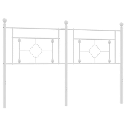 vidaXL Ersatz-Kopfteil Metall Weiß 160 cm