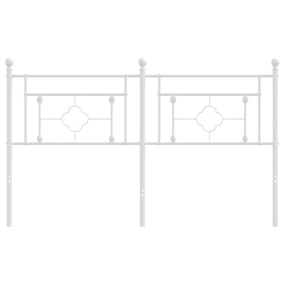vidaXL Ersatz-Kopfteil Metall Weiß 160 cm