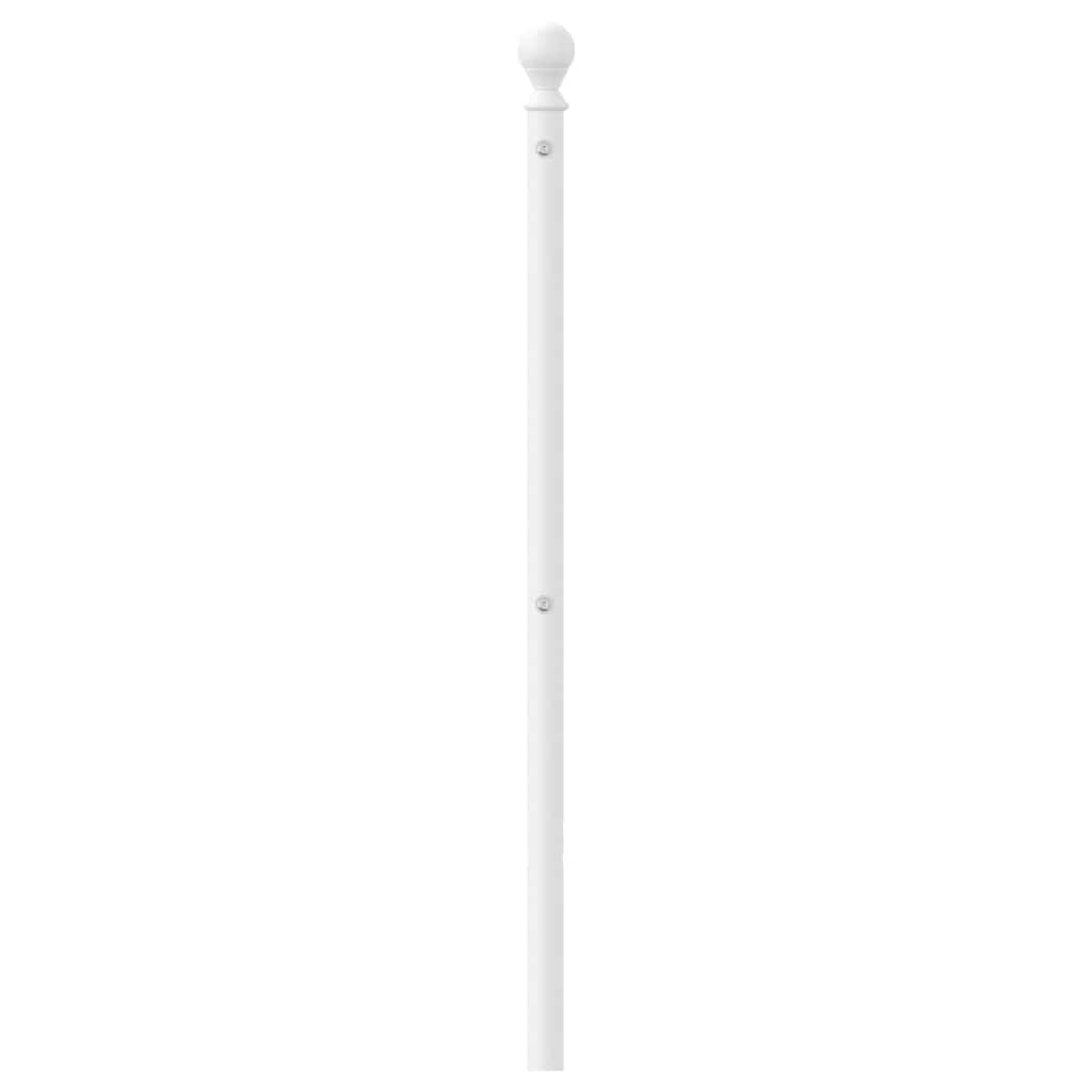 vidaXL Ersatz-Kopfteil Metall Weiß 160 cm