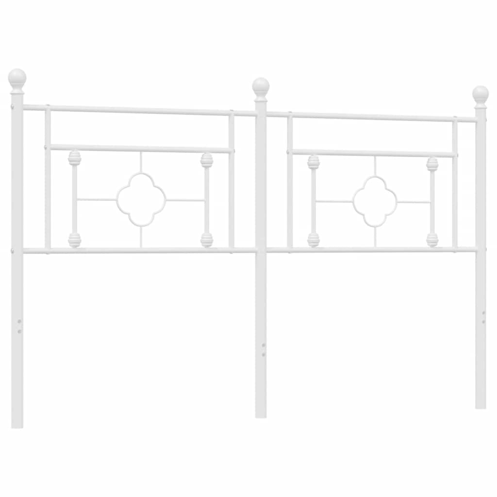 vidaXL Ersatz-Kopfteil Metall Weiß 160 cm