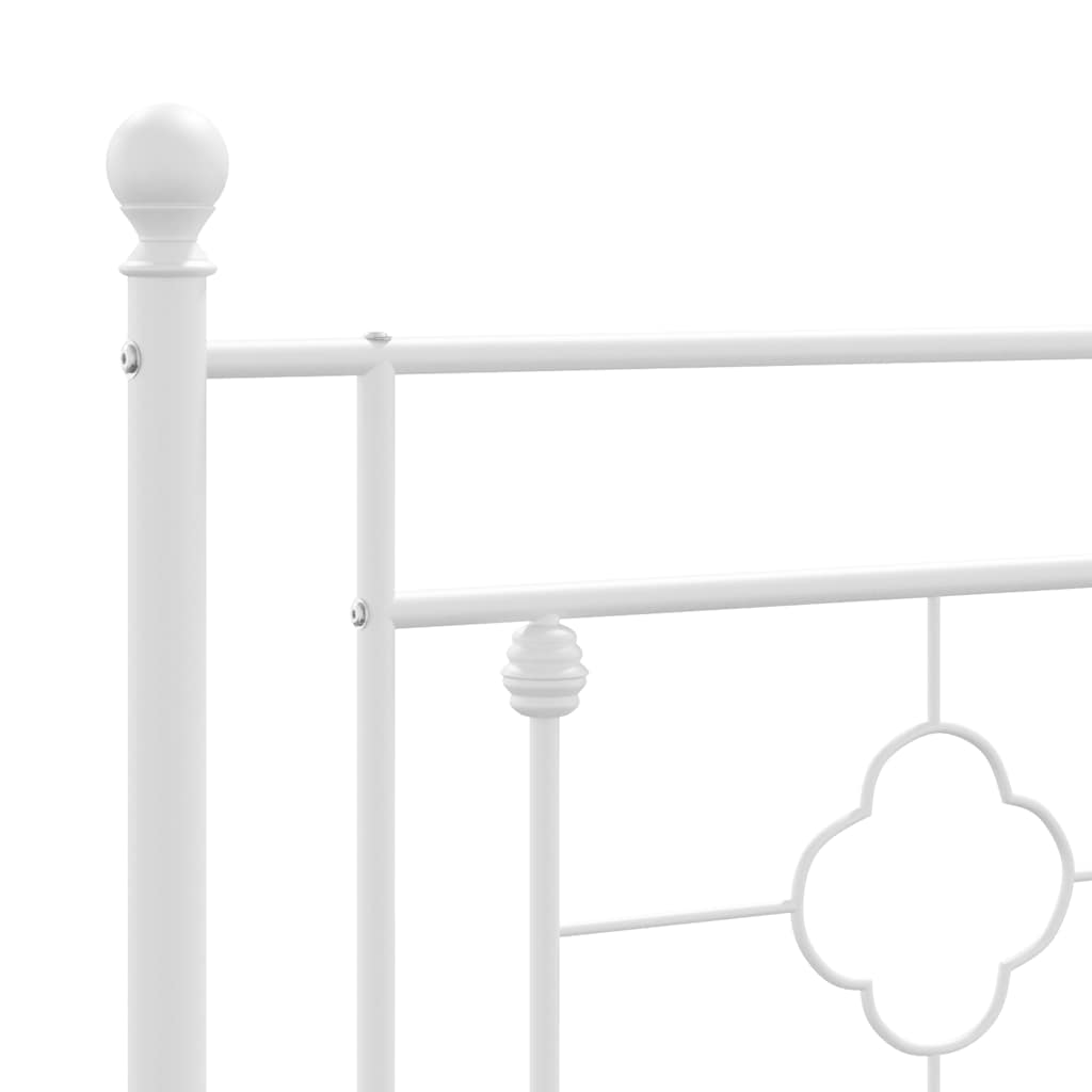 vidaXL Ersatz-Kopfteil Metall Weiß 160 cm