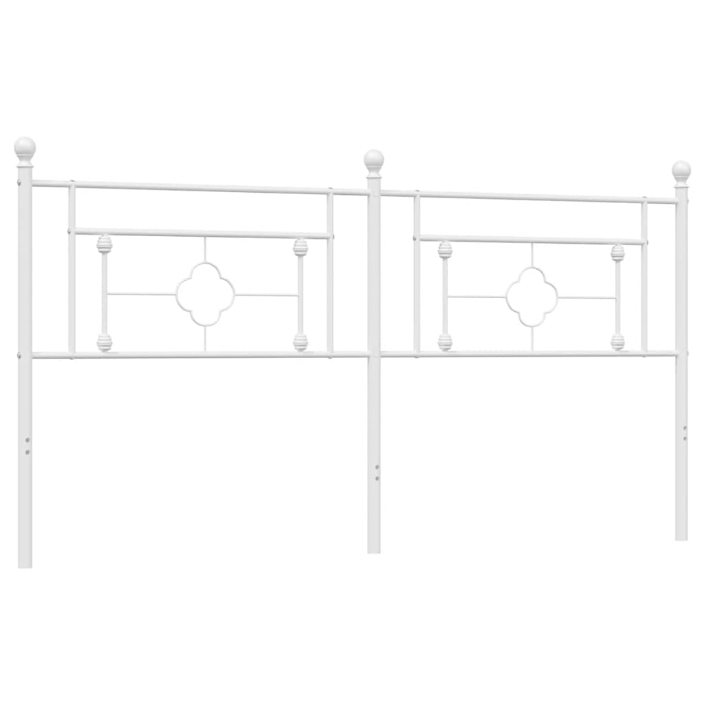 vidaXL Ersatz-Kopfteil Metall Weiß 180 cm