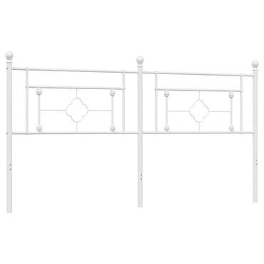vidaXL Ersatz-Kopfteil Metall Weiß 180 cm