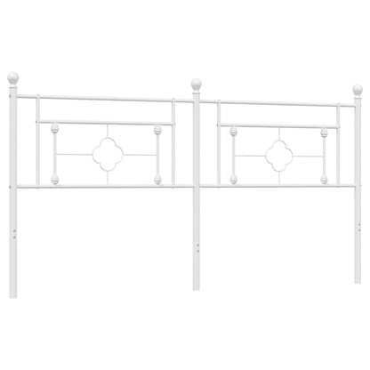 vidaXL Ersatz-Kopfteil Metall Weiß 180 cm