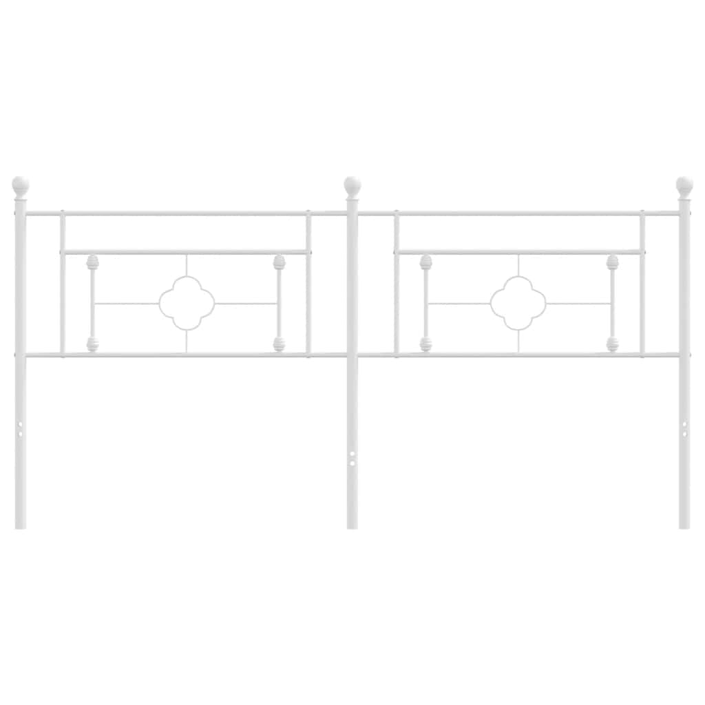 vidaXL Ersatz-Kopfteil Metall Weiß 180 cm