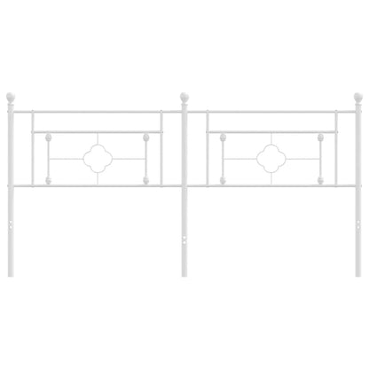 vidaXL Ersatz-Kopfteil Metall Weiß 180 cm