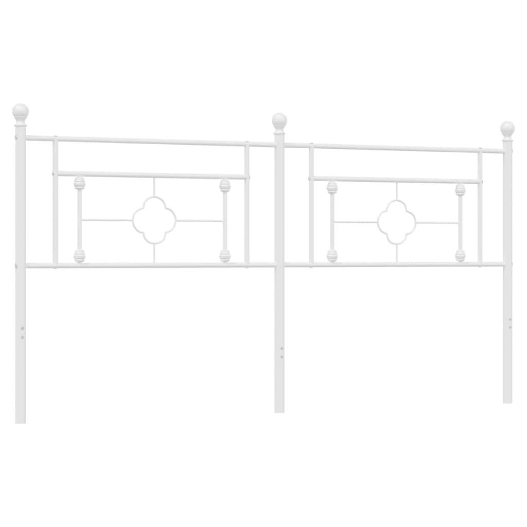 vidaXL Ersatz-Kopfteil Metall Weiß 180 cm