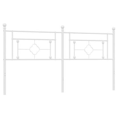 vidaXL Ersatz-Kopfteil Metall Weiß 180 cm