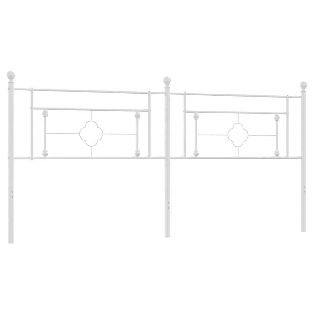 vidaXL Ersatz-Kopfteil Metall Weiß 200 cm