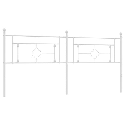 vidaXL Ersatz-Kopfteil Metall Weiß 200 cm
