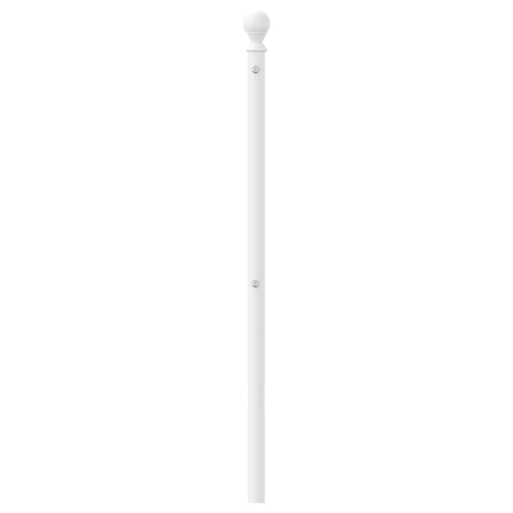 vidaXL Ersatz-Kopfteil Metall Weiß 200 cm