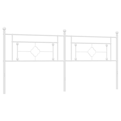 vidaXL Ersatz-Kopfteil Metall Weiß 200 cm