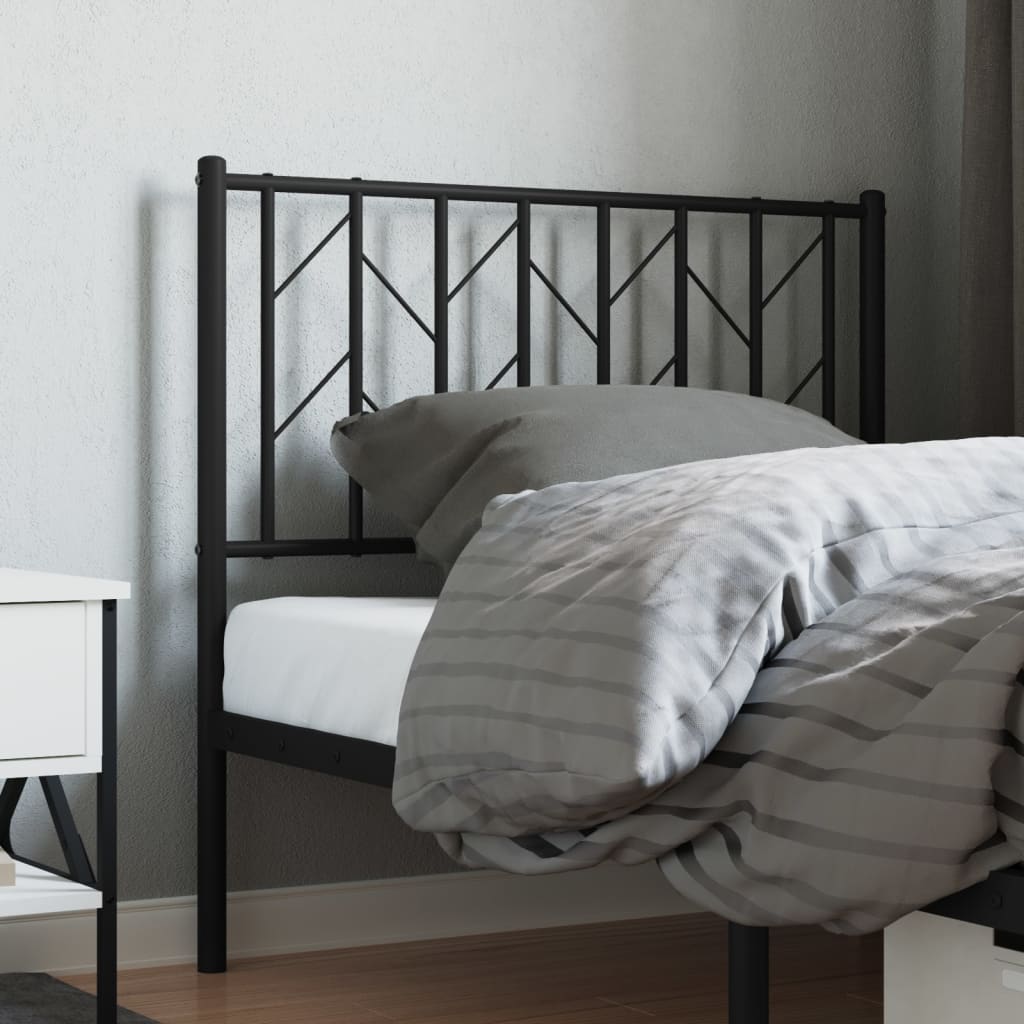 vidaXL Ersatz-Kopfteil Metall Schwarz 90 cm