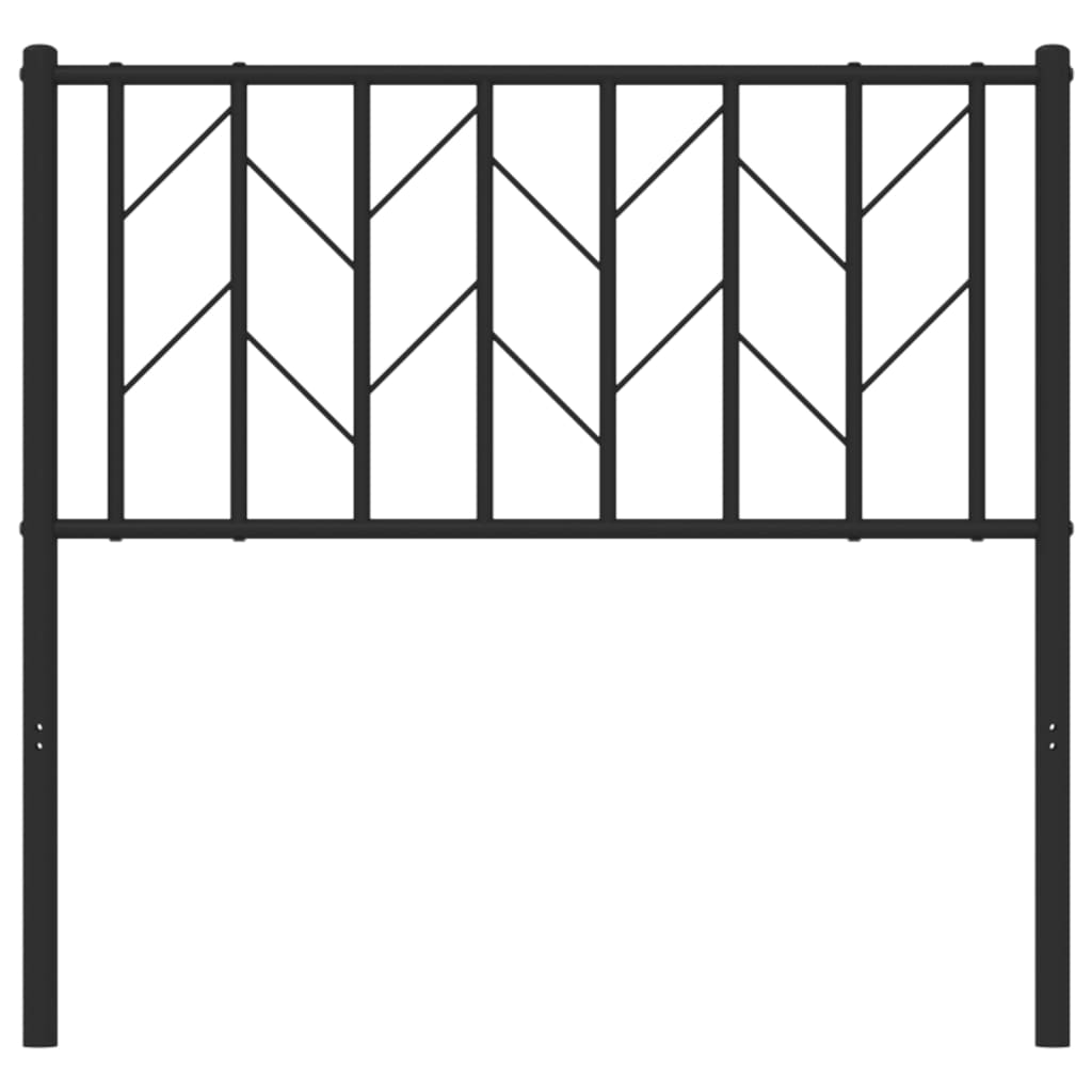 vidaXL Ersatz-Kopfteil Metall Schwarz 90 cm