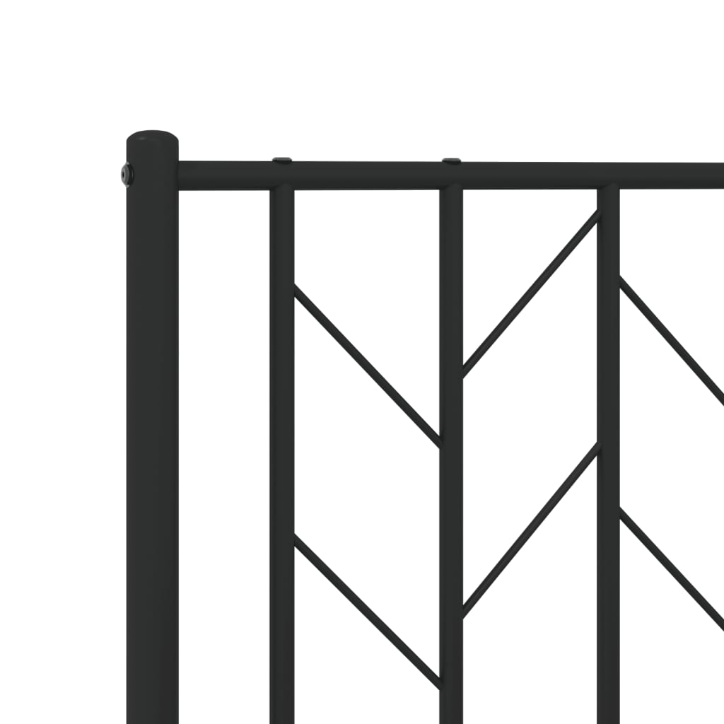 vidaXL Ersatz-Kopfteil Metall Schwarz 90 cm