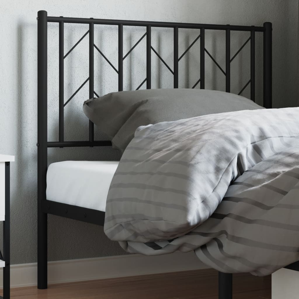 vidaXL Ersatz-Kopfteil Metall Schwarz 90 cm