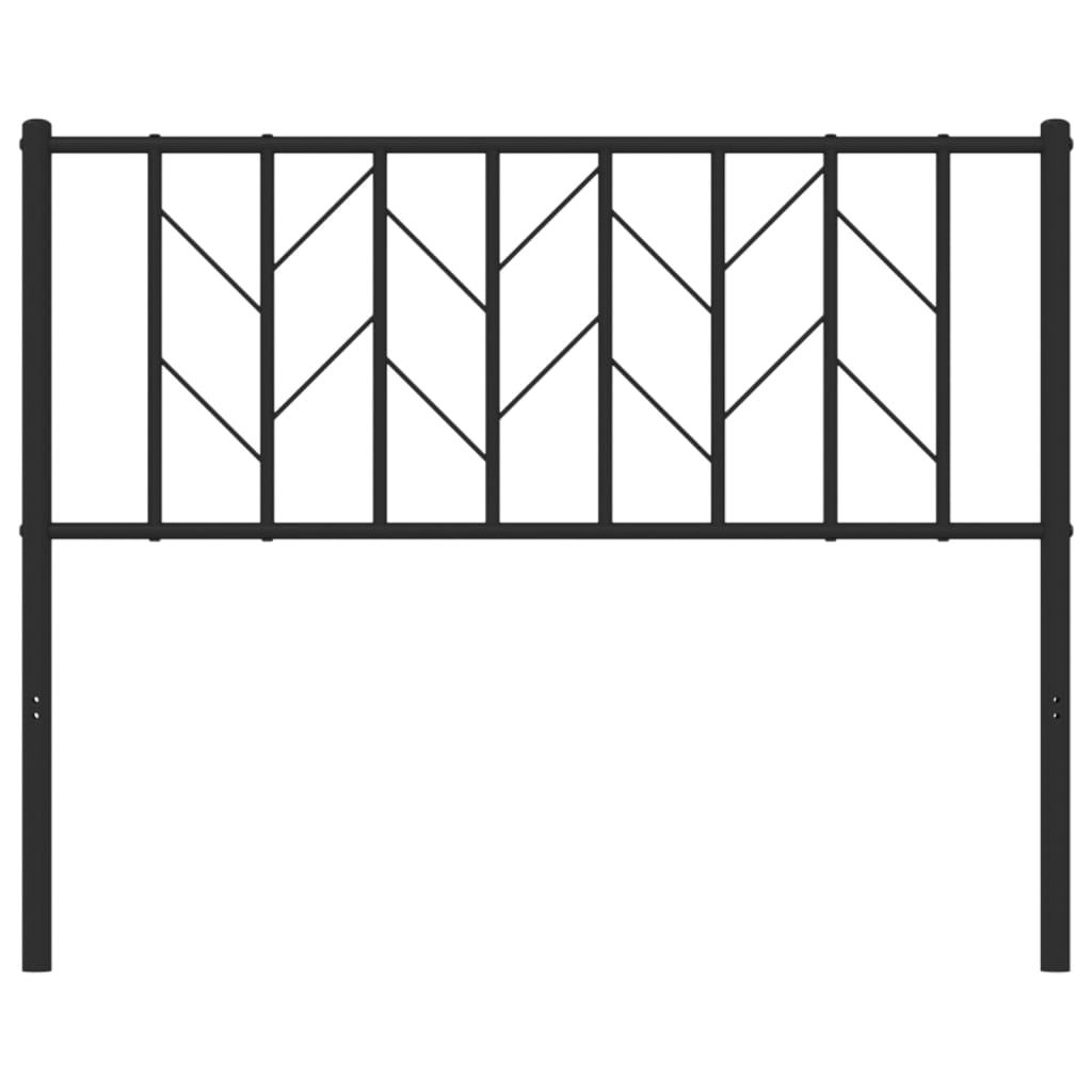 vidaXL Ersatz-Kopfteil Metall Schwarz 107 cm