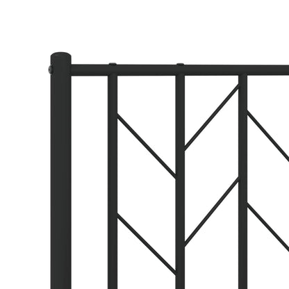 vidaXL Ersatz-Kopfteil Metall Schwarz 107 cm