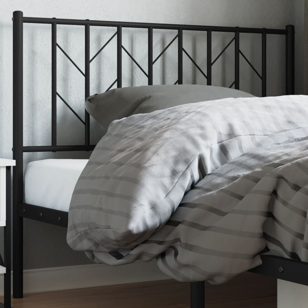 vidaXL Ersatz-Kopfteil Metall Schwarz 107 cm