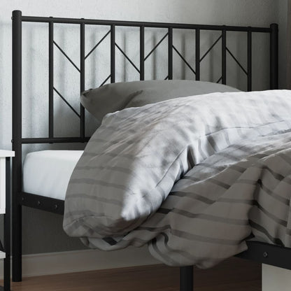 vidaXL Ersatz-Kopfteil Metall Schwarz 107 cm