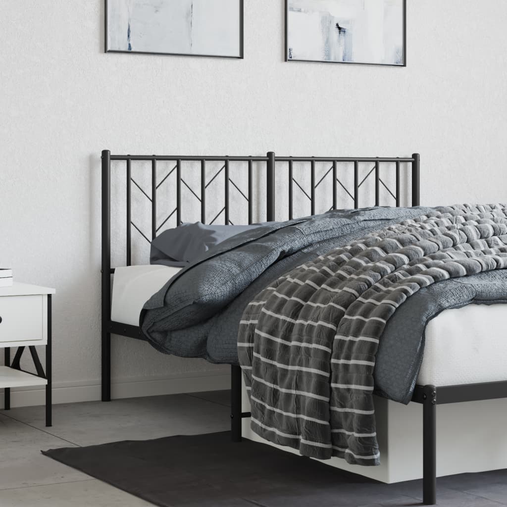 vidaXL Ersatz-Kopfteil Metall Schwarz 135 cm