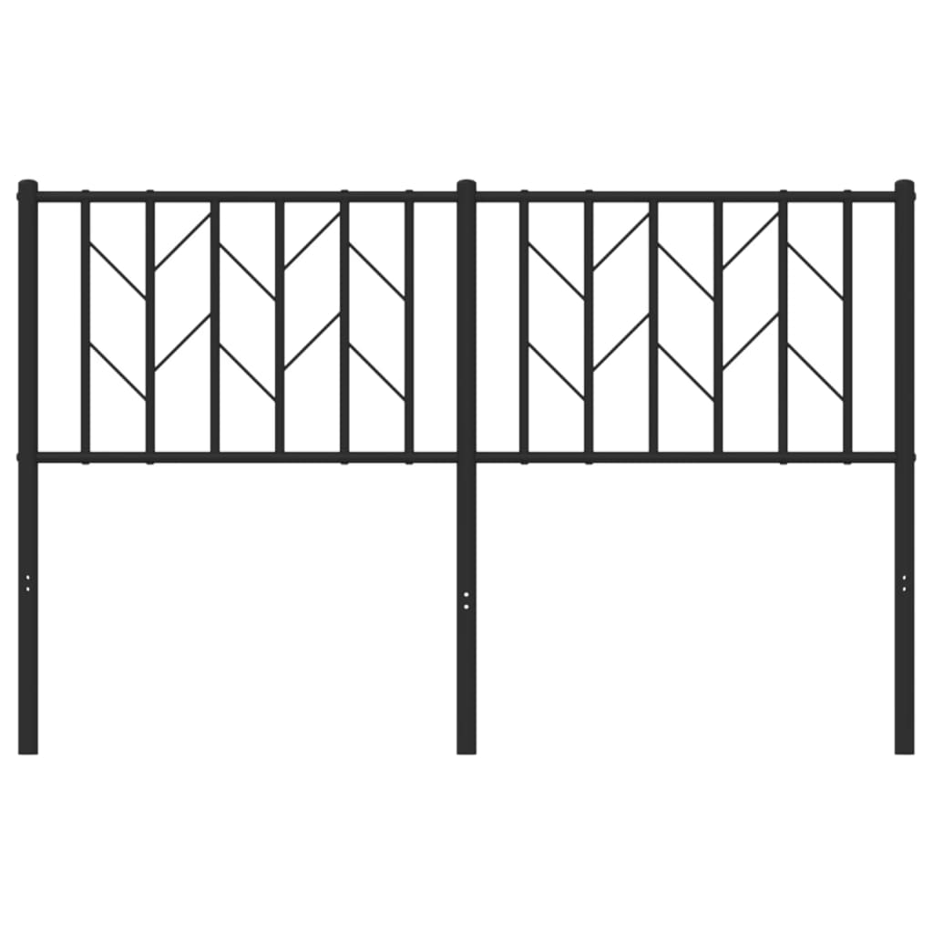 vidaXL Ersatz-Kopfteil Metall Schwarz 135 cm