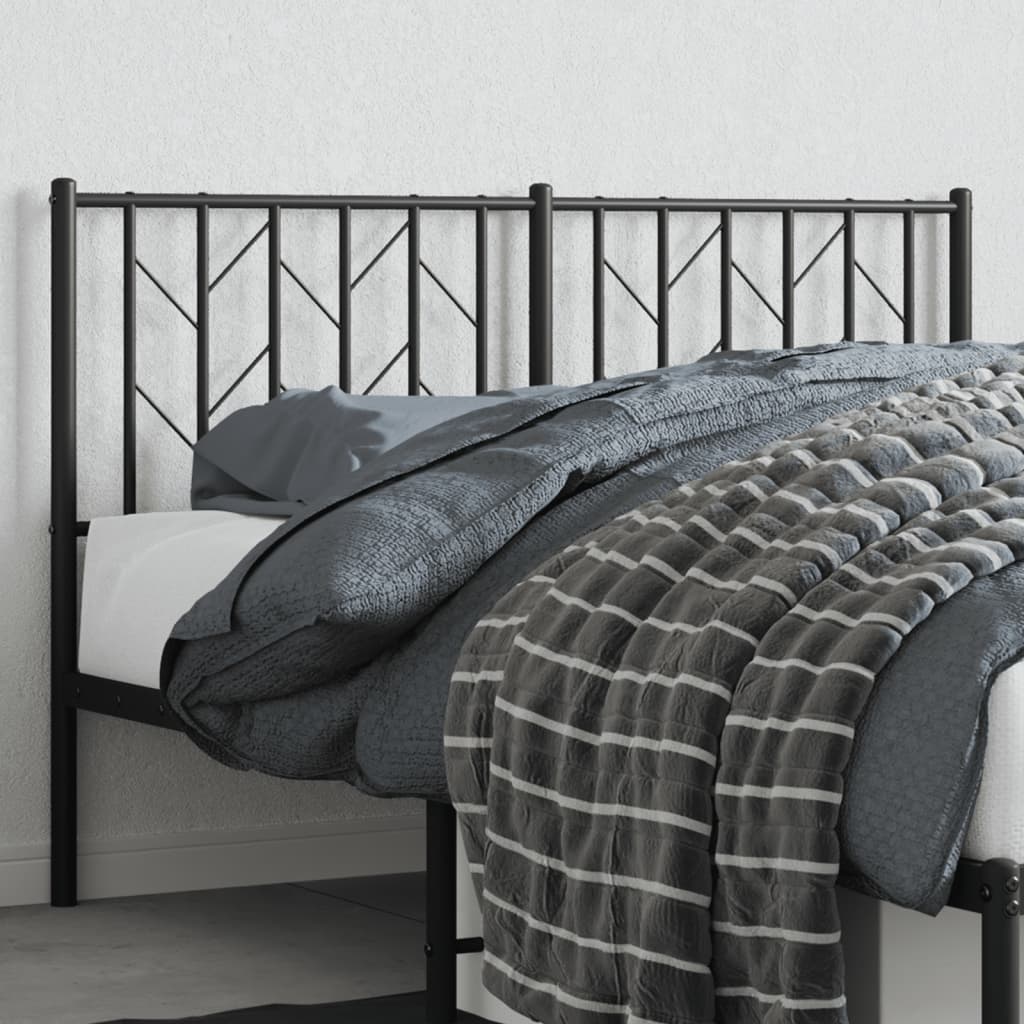 vidaXL Ersatz-Kopfteil Metall Schwarz 135 cm