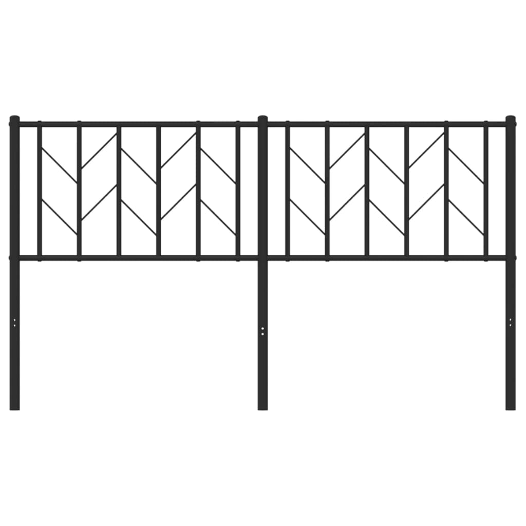 vidaXL Ersatz-Kopfteil Metall Schwarz 150 cm