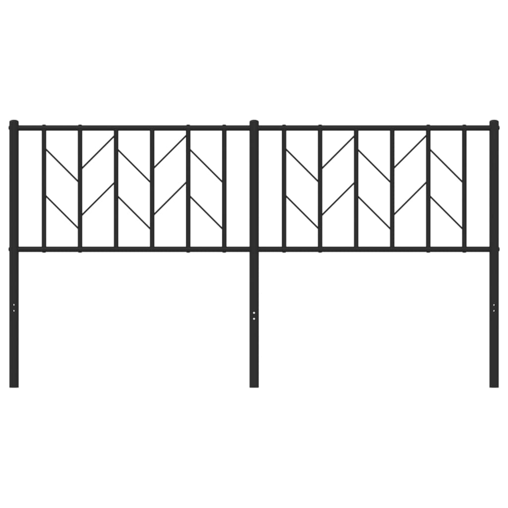 vidaXL Kopfteil Metall Schwarz 160 cm