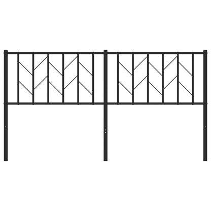 vidaXL Kopfteil Metall Schwarz 160 cm