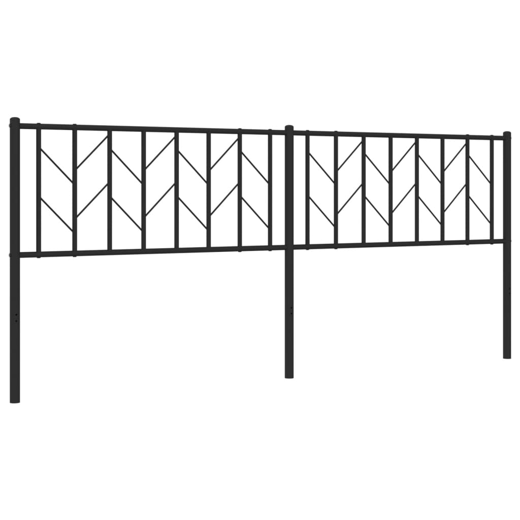 vidaXL Ersatz-Kopfteil Metall Schwarz 200 cm