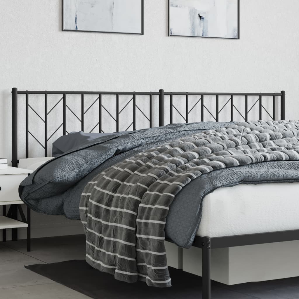 vidaXL Ersatz-Kopfteil Metall Schwarz 200 cm